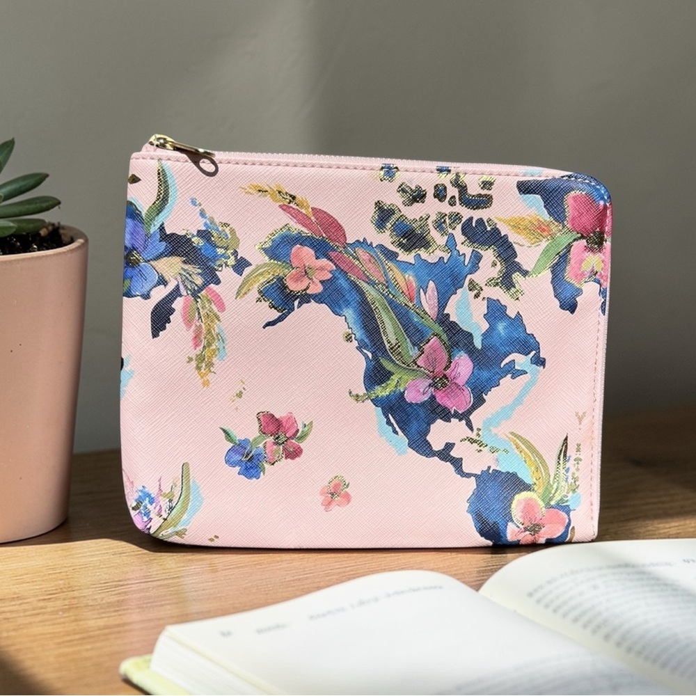 🌻 Anthropologie Whitney Winkler watercolor art clutch